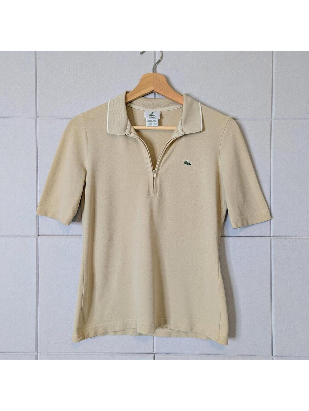 Vintage Lacoste cotton half zip polo shirt - Made in France